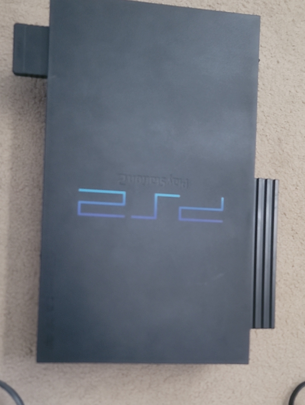 Sony PS2 Slimline Console in Black with Blue Accent Logo